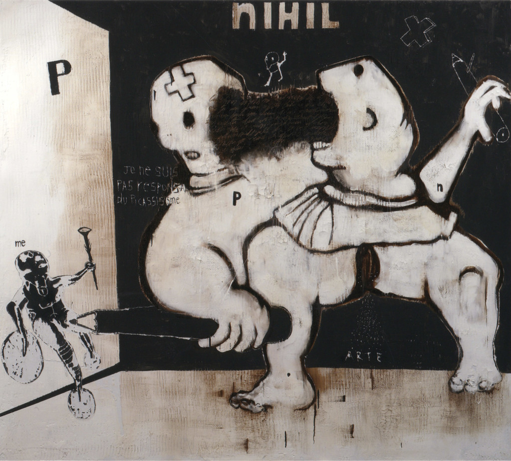 Nihil, 2010, tecnica mista su tela, cm 180x200
