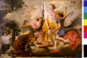 Tiepolo GD - Apparizione dei tre angeli e Abramo