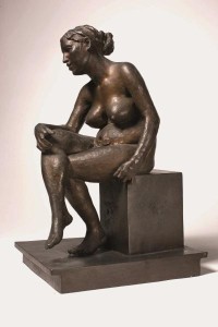 Vincenzo Gemito, La nutrice - Figura femminile seduta (1915-1920), bronz