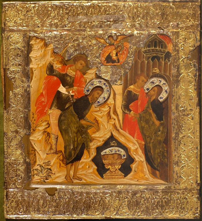Bottega moscovita, Fine del XVI- inizio del XVII secolo, Decollazione del Battista, inv. 1890
