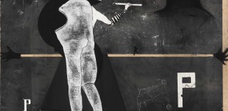 Falso movimento, 2017, tecnica mista su pannello ligneo, cm 182x210