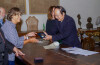 Liu Youju e Cristina Acidini premiazione medaglia di michelangelo accademia di belle arti e del disegno di firenze
